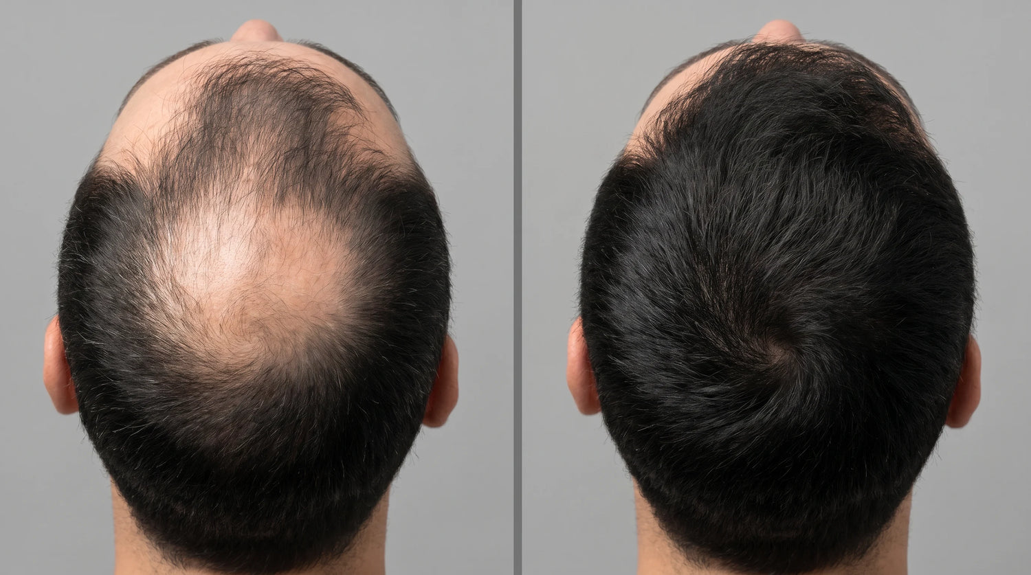 Antes y despues cuero cabelludo dia 1 vs dia 90 PDRN Hair Booster